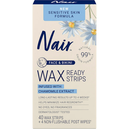 Nair Nair Sensitive  Face Wax Ready Strips 40 Ct Hair Removal