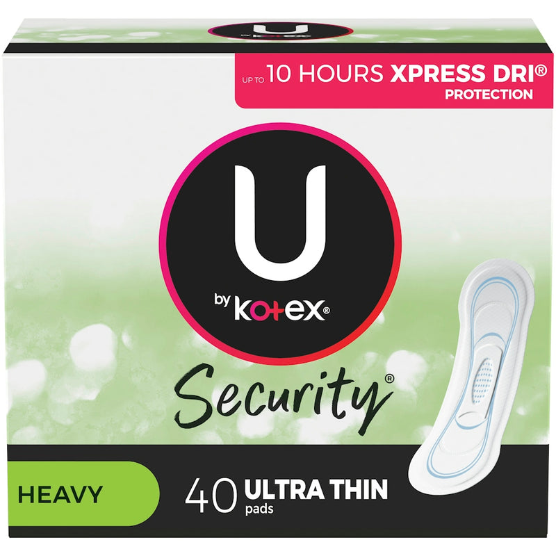 U by Kotex U by Kotex Clean & Secure Ultra Thin Pads, Heavy Absorbency, 40 Count Feminine Pads & Protectors