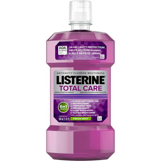 Listerine Listerine Total Care, Mouthwash, Anticavity Fluoride, Fresh Mint, 16.9 Fl Oz Mouthwash