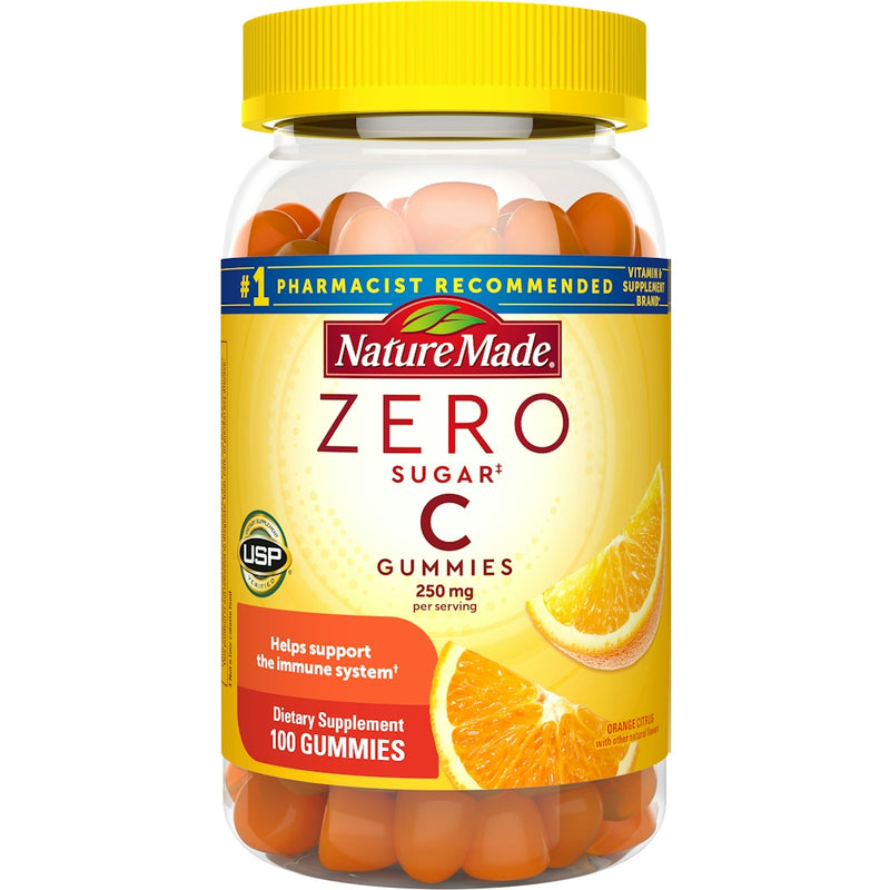 Nature Made Nature Made Zero Sugar Vitamin C 250mg Gummies Orange Citrus Flavor Vitamins & Supplements