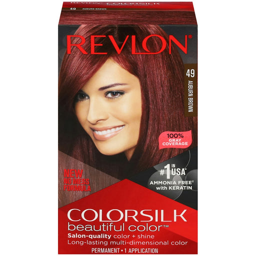 Revlon Revlon Colorsilk Beautiful Color Permanent Hair Color, 49 Auburn Brown Hair Color