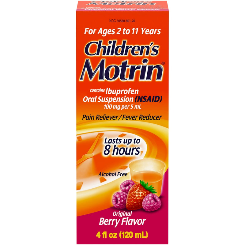 Children's Motrin Children's Motrin Pain Reliever/Fever Reducer, Original Berry Flavor, Oral Suspension, 4 Fl Oz Health & Beauty