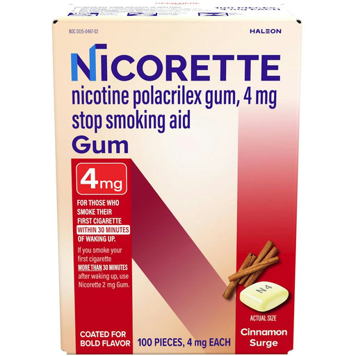 Nicorette Nicorette® Stop Smoking Aid – Cinnamon Surge Flavor (4 mg Gum) Health & Beauty