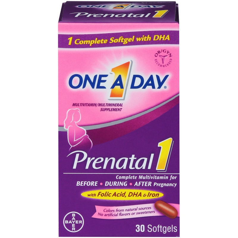 One A Day One A Day Women's Prenatal 1 Multivitamin Supplement 30 Vitamins & Supplements