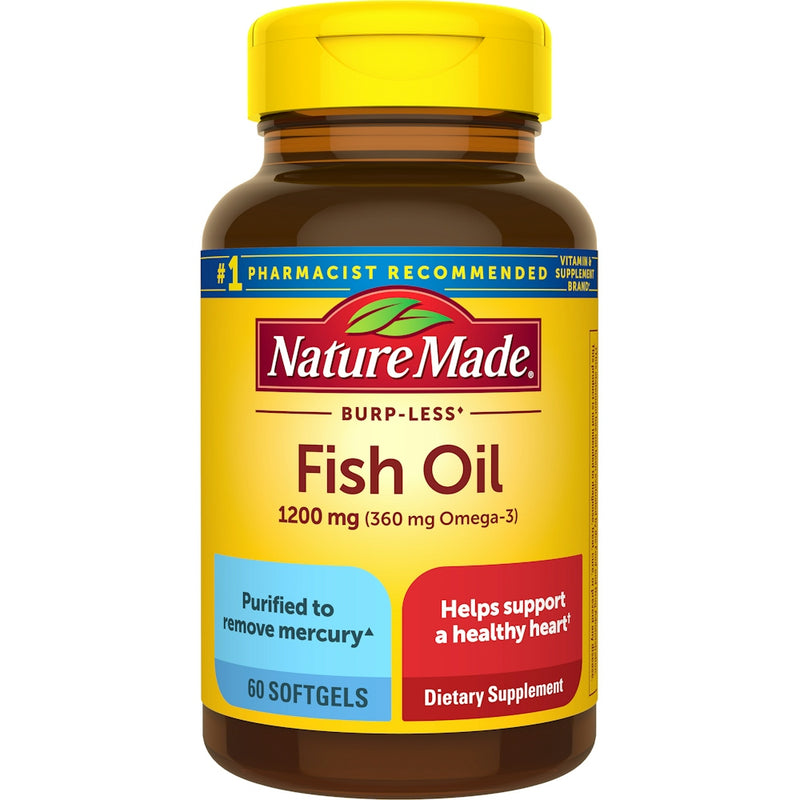 Nature Made Nature Made Burp-less Fish Oil 1200 Mg Softgels Vitamins & Supplements
