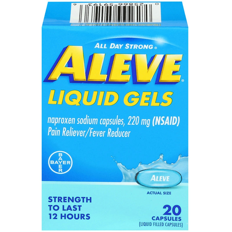 Aleve Aleve Pain Reliever/Fever Reducer, 220 Mg, Liquid Gels, Capsules Health & Beauty