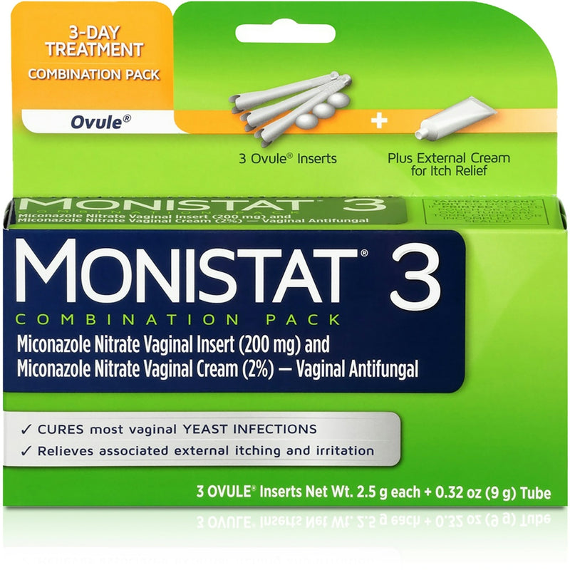 Monistat Monistat Combination Pack Ovule Inserts + External Cream Vaginal Antifungal Health & Beauty