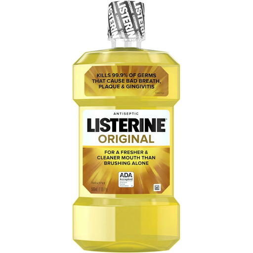 Listerine Listerine Original Oral Care Antiseptic Mouthwash With Germ-Killing Formula To Fight Bad Breath, Plaque And Gingivitis, 500 mL Mouthwash