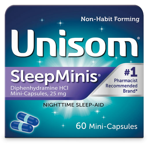 Unisom Unisom SleepMinis Nighttime Sleep Aid Capsules 60 Health & Beauty Dark Cyan