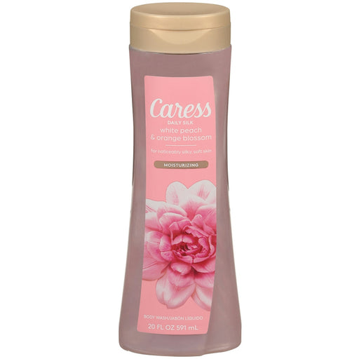 Caress Caress Body Wash, White Peach & Orange Blossom, Daily Silk, Moisturizing 20 Fl Oz Body Wash White Smoke