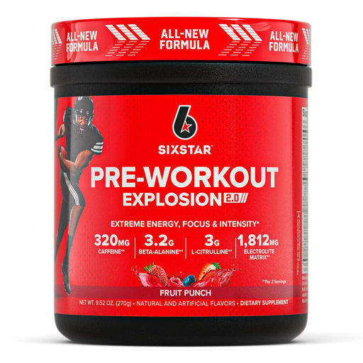 Six Star Six Star Pre-Workout, Explosion 2.0, Fruit Punch, 9.52 Ounce Sports & Energy Drinks