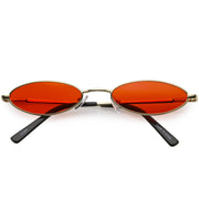 zeroUV Slim Retro Throwback 1990's Color Tone Oval Sunglasses C722 Sunglasses