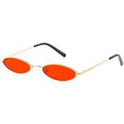 zeroUV Slim Retro Throwback 1990's Color Tone Oval Sunglasses C722 Sunglasses