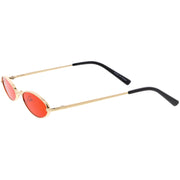 zeroUV Slim Retro Throwback 1990's Color Tone Oval Sunglasses C722 Sunglasses