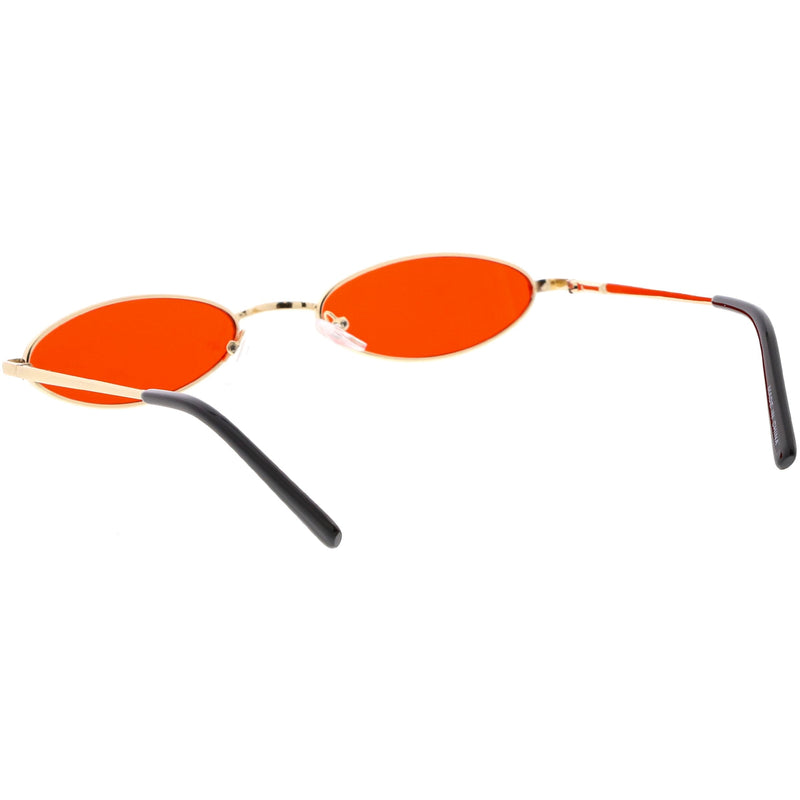 zeroUV Slim Retro Throwback 1990's Color Tone Oval Sunglasses C722 Sunglasses