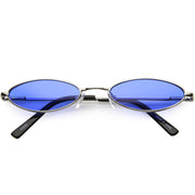 zeroUV Slim Retro Throwback 1990's Color Tone Oval Sunglasses C722 Sunglasses