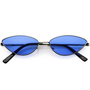 zeroUV Retro 1990's Color Tone Metal Cat Eye Sunglasses C724 Sunglasses