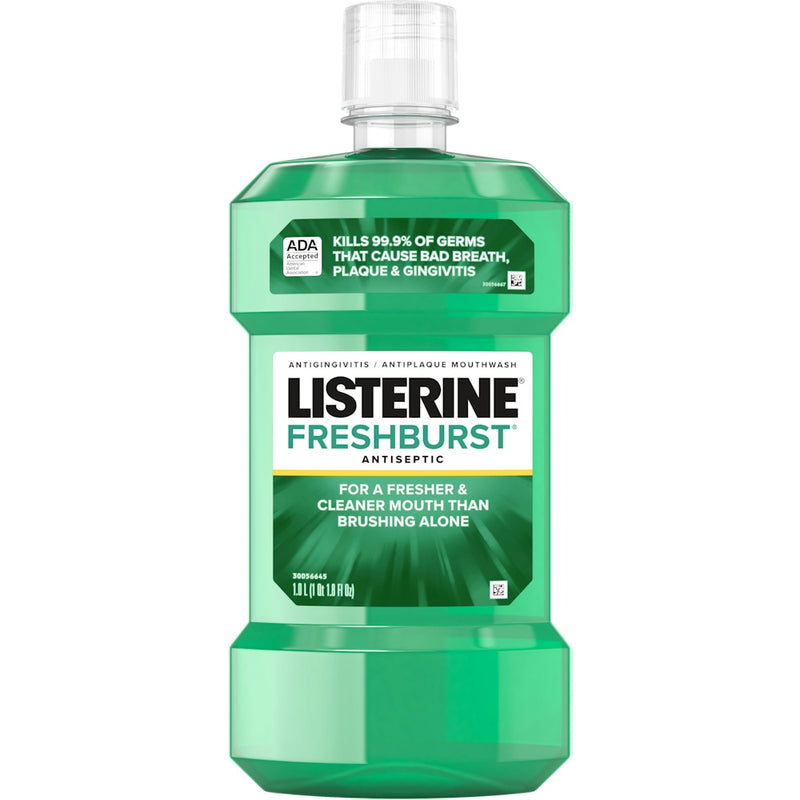 Listerine Listerine Freshburst Antiseptic Mouthwash, Spearmint Flavor - 33.8 fl oz (1 Liter) Mouthwash