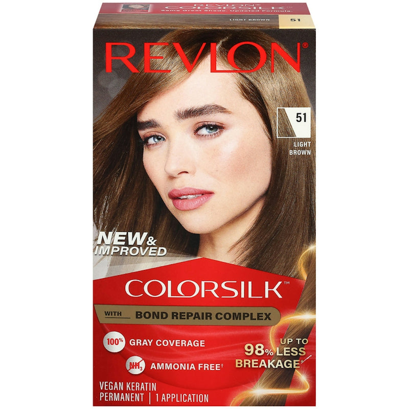 Revlon Revlon 51 Light Brown Vegan Keratin Permanent Hair Color Hair Color Bisque