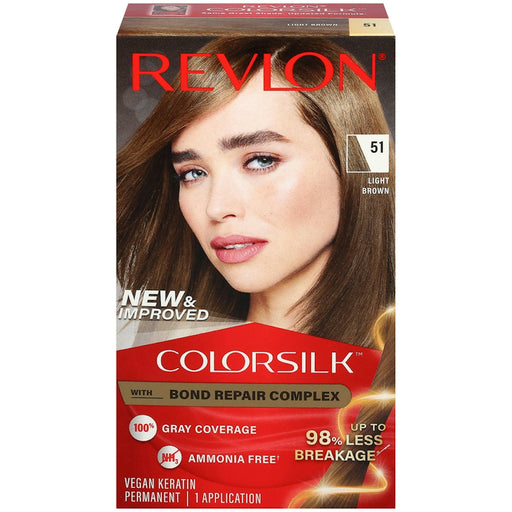Revlon Revlon 51 Light Brown Vegan Keratin Permanent Hair Color Hair Color Bisque