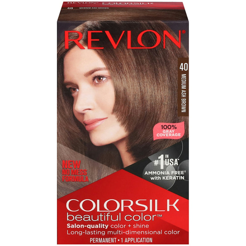 Revlon Revlon Colorsilk Beautiful Color Permanent Hair Color, Medium Ash Brown Hair Color