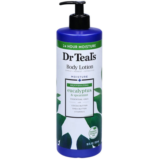 Dr Teal's Dr Teal's Moisture + Rejuvenating Eucalyptus & Spearmint Body Lotion, 18 Fl Oz Lotion & Moisturizer