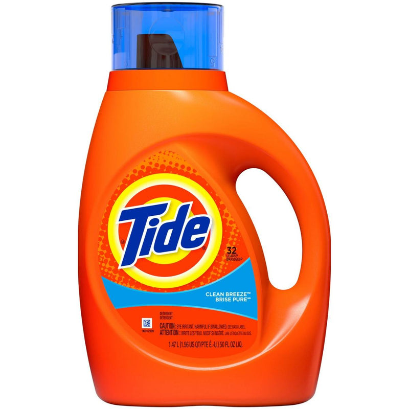 Tide Tide Clean Breeze Scent Liquid Laundry Detergent, 50 Oz, 32 Loads Laundry Detergent