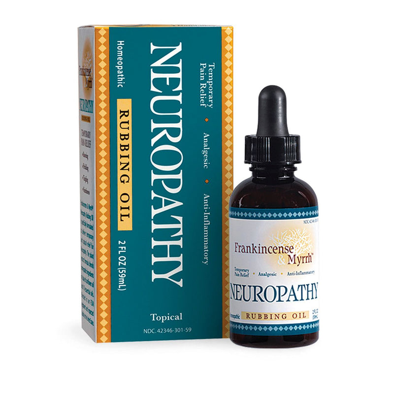 Frankincense & Myrrh Frankincense & Myrrh Neuropathy Pain Relief Rubbing Oil - 2 fl oz, Targeted Nerve Pain Relief Medicine & Drugs