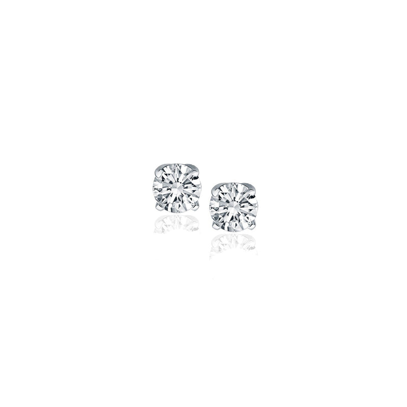 Bids.com 14k White Gold Diamond Four Prong Stud Earrings (1/4 cttw) Earrings