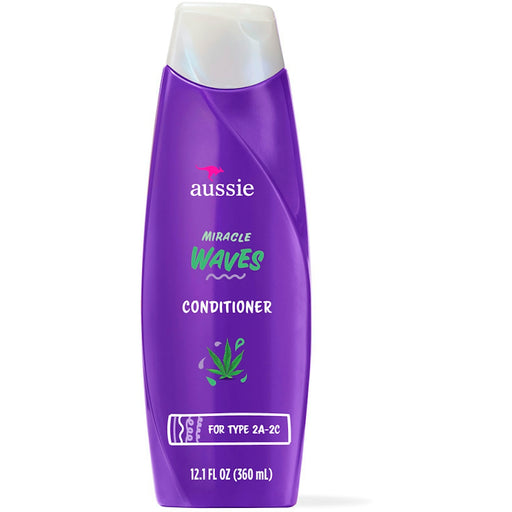 Aussie Aussie Miracle Waves Anti-Frizz Hemp Paraben-Free Conditioner, 12.1 Fl Oz Conditioners