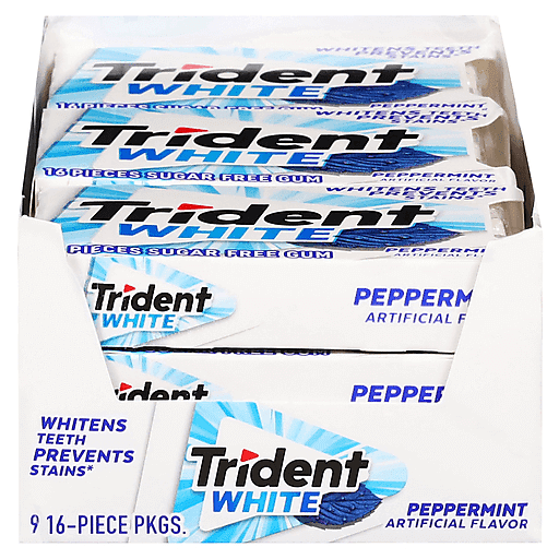 Trident Trident White Gm 9x16 Ppmnt Sf Candy & Chocolate