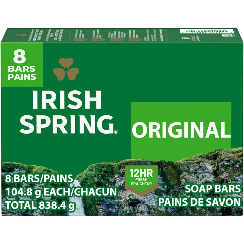 Irish Spring Irish Spring Original Clean Deodorant Bar Soap For Men, 3.75 Oz, 8 Bars Bar Soap