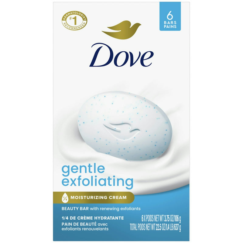 Dove Dove Beauty Bar Gentle Exfoliating With Mild Cleanser, 3.75 Oz, 6 Bars Bath & Body White Smoke