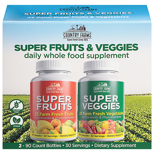 Country Farms Country Farms Super Fruit & Veggies (30 Cápsulas) Vitamins & Supplements