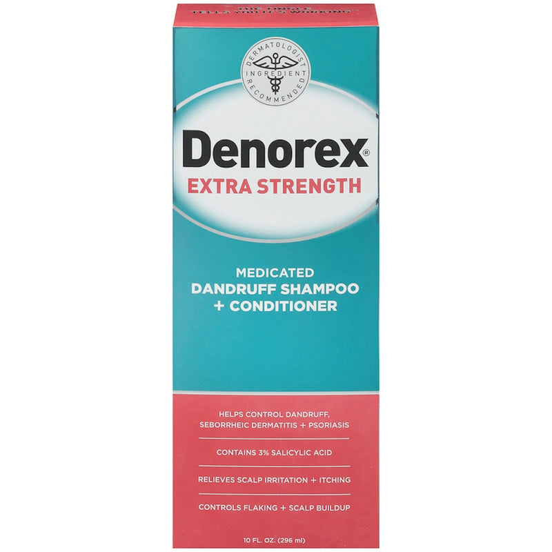 Denorex Denorex Extra Strength Dandruff Shampoo And Conditioner, 10 Oz Medicine & Drugs Maroon