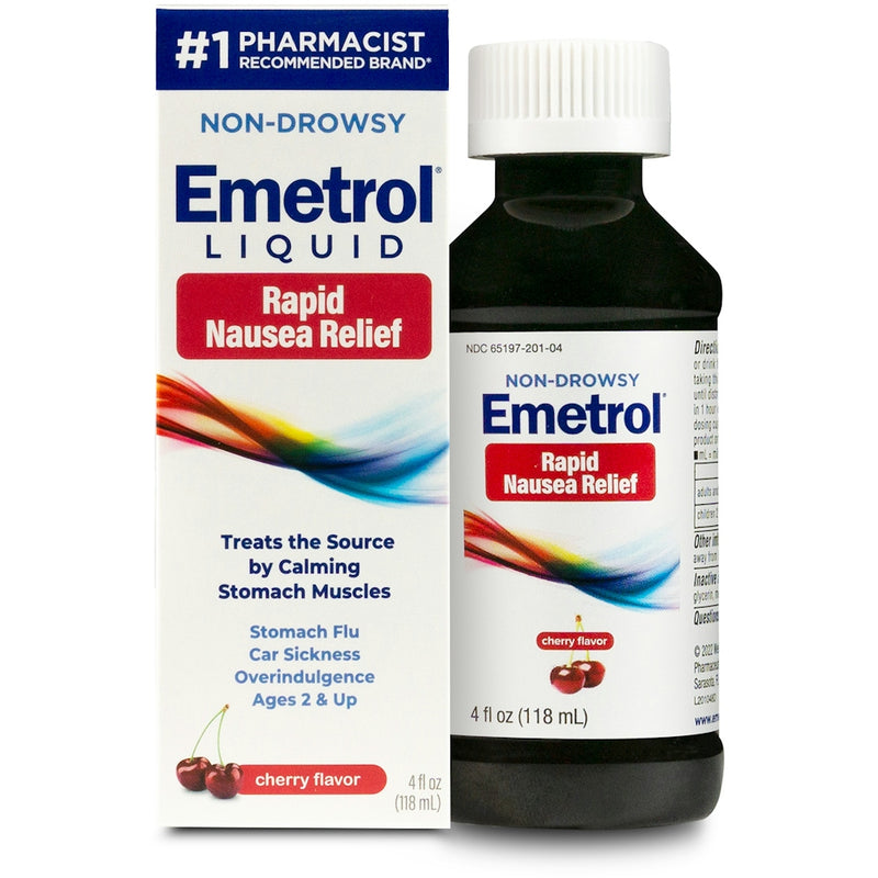 Emetrol Emetrol Non Drowsy Liquid Cherry Flavor Rapid Nausea Relief 4 Fl Oz Health & Beauty