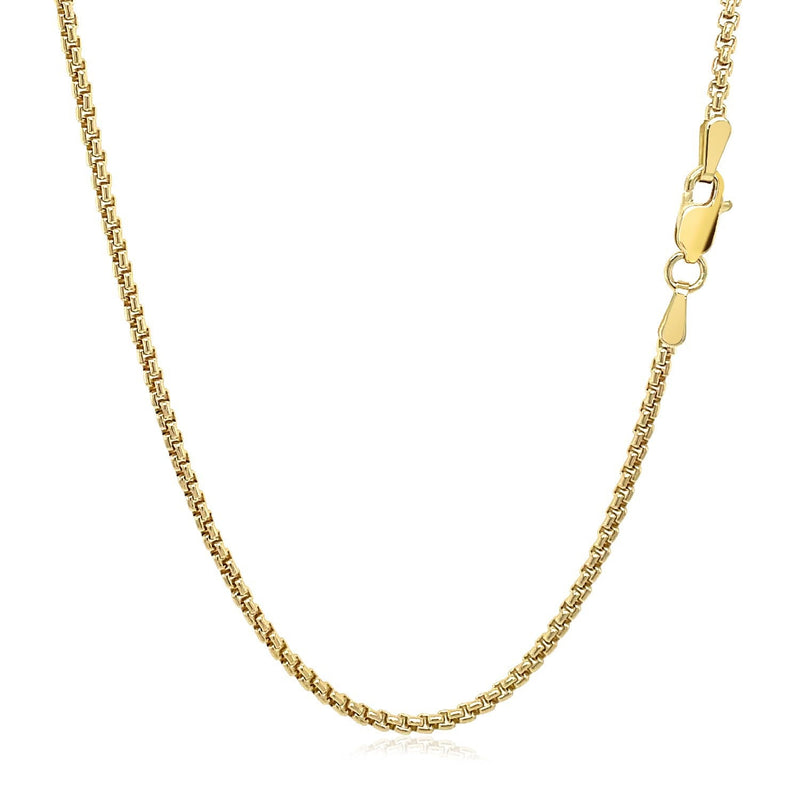 Bids.com 14k Yellow Gold Solid Round Box Chain 1.6 mm Necklaces