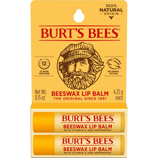 Burt's Bees Burt's Bees 100% Natural Origin Moisturizing Lip Balm, Original Beeswax, 2 Tubes Lip Balms & Treatments