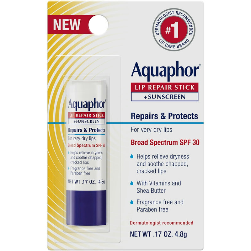 Aquaphor Aquaphor Lip Repair Stick + Sunscreen SPF 30, .17 Oz Sunscreen Lavender