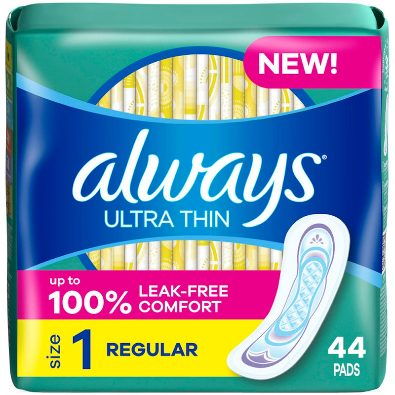 Always Always Pads, Ultra Thin, Without Wings, Regular, Size 1 Health & Beauty
