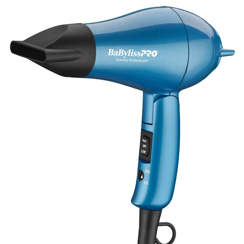 BaBylissPRO BaBylissPRO Nano Titanium Travel Hair Dryer - Blue - 1000W Hair Dryers