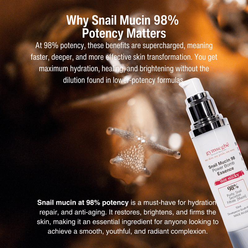 gymsegbë Snail Mucin 98 Power Bomb Essence Anti-Aging Facial