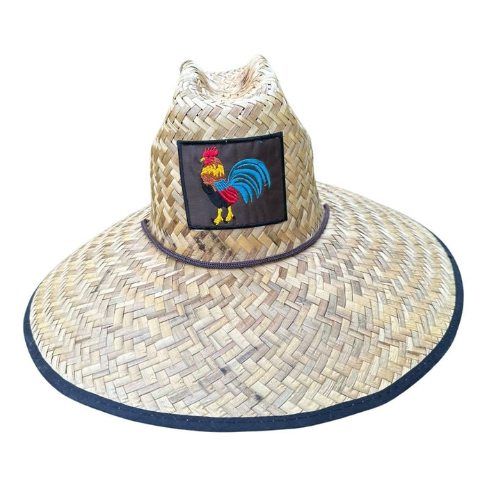 Rooster Patch Lifeguard Straw Hat