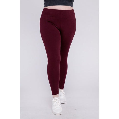 Plus Premium Cotton Full Length Leggings