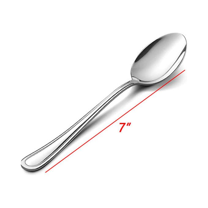 12-Piece Stainless Steel Silverware Dessert Spoons