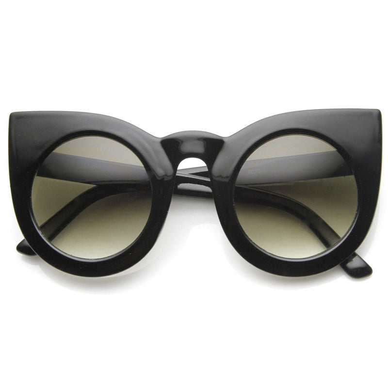 zeroUV Oversize Round Circle Pointed Cat Eye Sunglasses 9180 Sunglasses