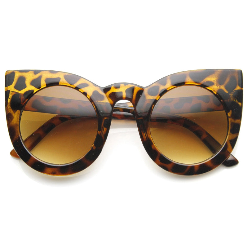 zeroUV Oversize Round Circle Pointed Cat Eye Sunglasses 9180 Sunglasses
