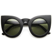 zeroUV Oversize Round Circle Pointed Cat Eye Sunglasses 9180 Sunglasses