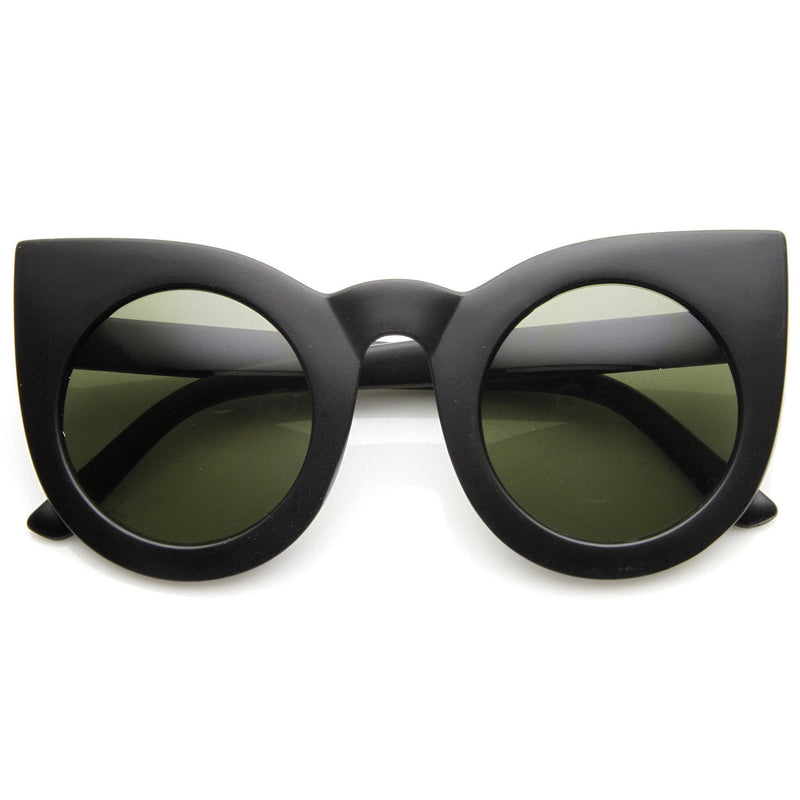 zeroUV Oversize Round Circle Pointed Cat Eye Sunglasses 9180 Sunglasses