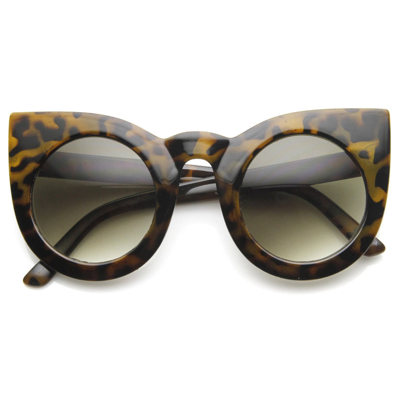 zeroUV Oversize Round Circle Pointed Cat Eye Sunglasses 9180 Sunglasses
